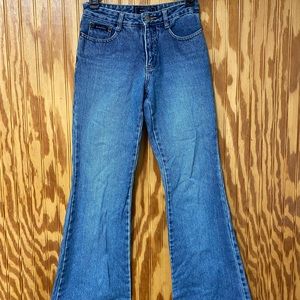 Weathervane jeans size 1 waist, flare boot cut jeans, medium wash